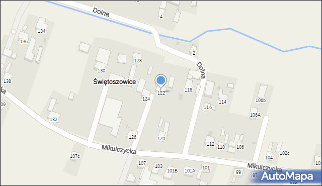 Świętoszowice, Mikulczycka, 122, mapa Świętoszowice