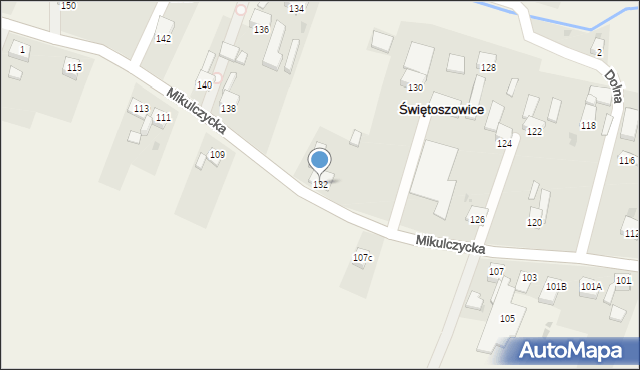 Świętoszowice, Mikulczycka, 132, mapa Świętoszowice