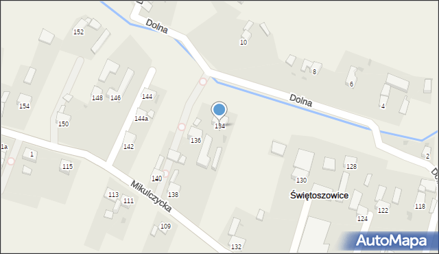 Świętoszowice, Mikulczycka, 134, mapa Świętoszowice