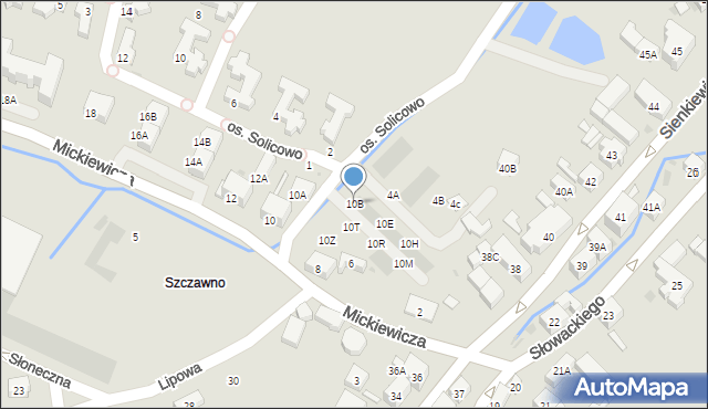 Szczawno-Zdrój, Mickiewicza Adama, 10B, mapa Szczawno-Zdrój