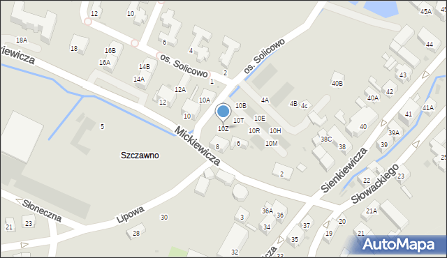 Szczawno-Zdrój, Mickiewicza Adama, 10Z, mapa Szczawno-Zdrój