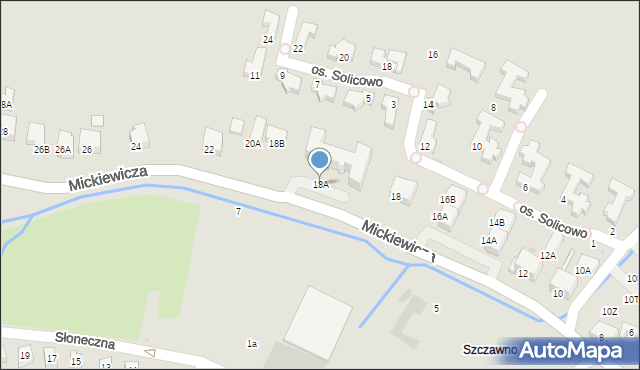 Szczawno-Zdrój, Mickiewicza Adama, 18A, mapa Szczawno-Zdrój