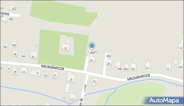 Szczawno-Zdrój, Mickiewicza Adama, 30A, mapa Szczawno-Zdrój