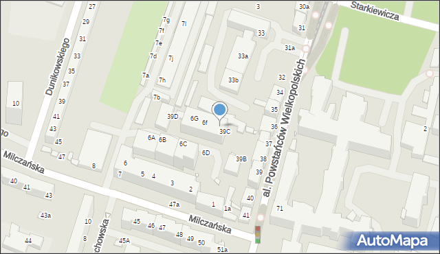 Szczecin, Milczańska, 6e, mapa Szczecina