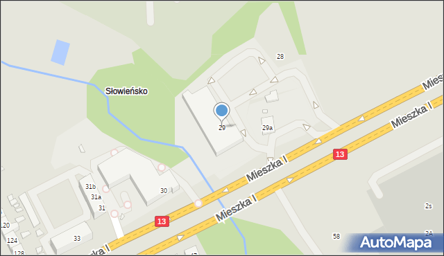 Szczecin, Mieszka I, 29, mapa Szczecina