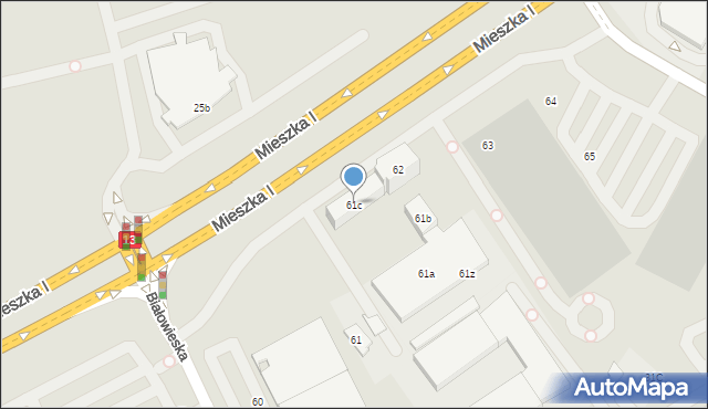 Szczecin, Mieszka I, 61c, mapa Szczecina