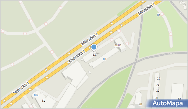 Szczecin, Mieszka I, 82, mapa Szczecina