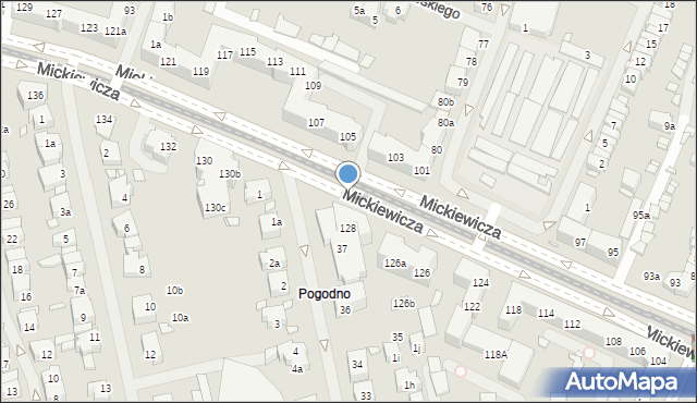 Szczecin, Mickiewicza Adama, 128c, mapa Szczecina