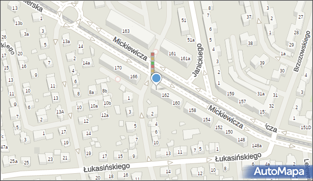 Szczecin, Mickiewicza Adama, 164, mapa Szczecina