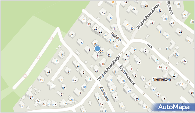 Szczecin, Milewskiego Tadeusza, 1, mapa Szczecina