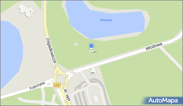 Szczecin, Miodowa, 1, mapa Szczecina