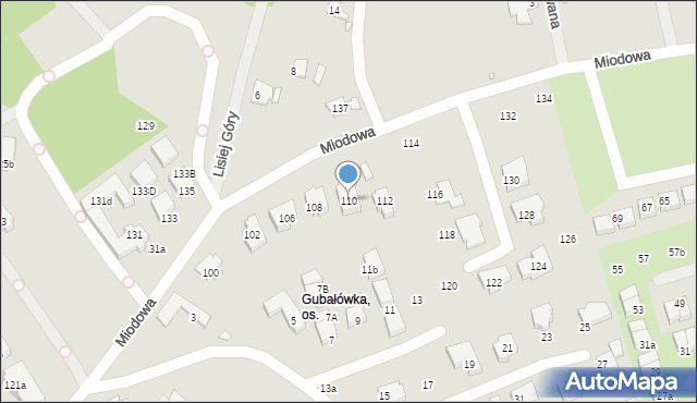 Szczecin, Miodowa, 110, mapa Szczecina