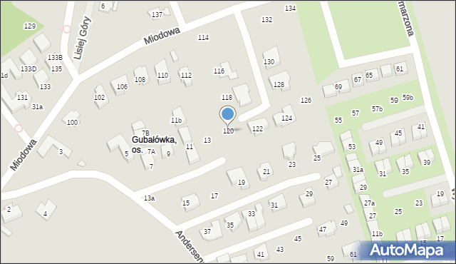 Szczecin, Miodowa, 120, mapa Szczecina