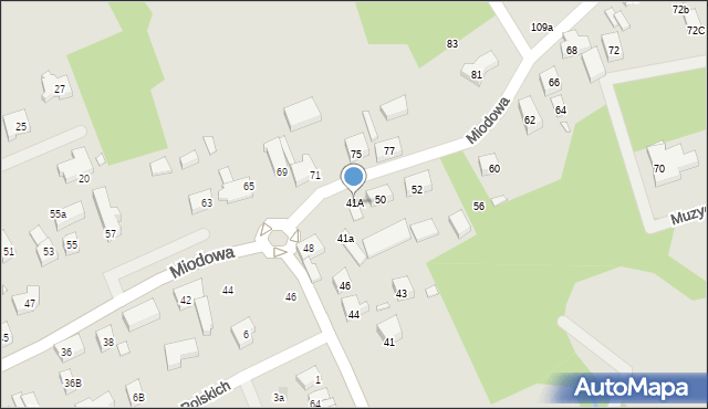 Szczecin, Miodowa, 41A, mapa Szczecina
