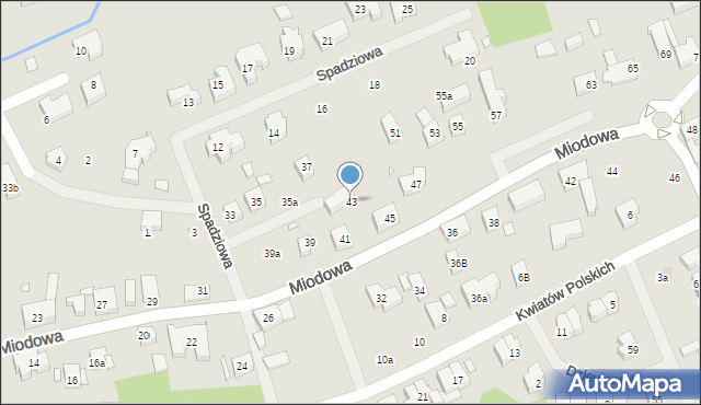 Szczecin, Miodowa, 43, mapa Szczecina