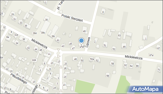 Szczerców, Mickiewicza Adama, 47a, mapa Szczerców