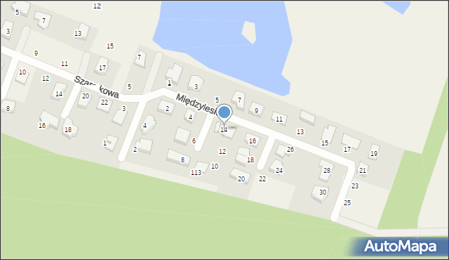 Szczytniki, Międzylesie, 14, mapa Szczytniki