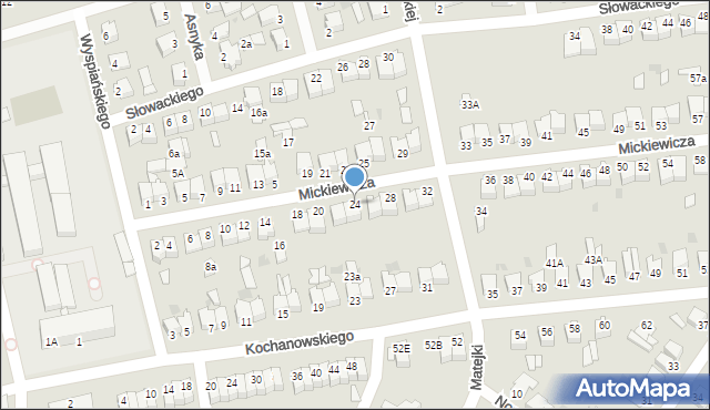 Szubin, Mickiewicza Adama, 24, mapa Szubin