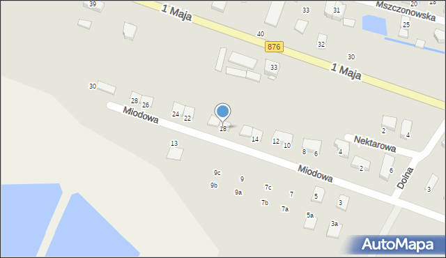 Tarczyn, Miodowa, 18, mapa Tarczyn