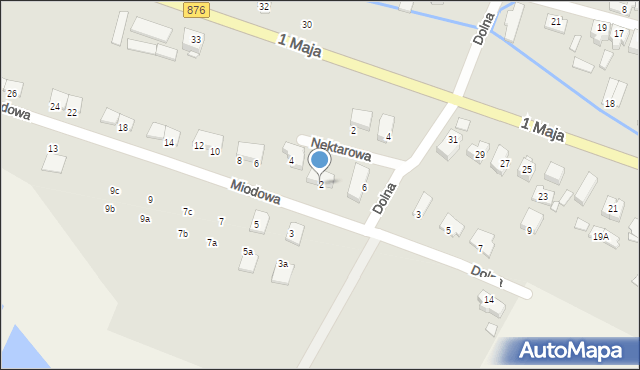 Tarczyn, Miodowa, 2, mapa Tarczyn
