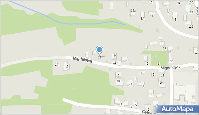 Tarnów, Migdałowa, 13, mapa Tarnów