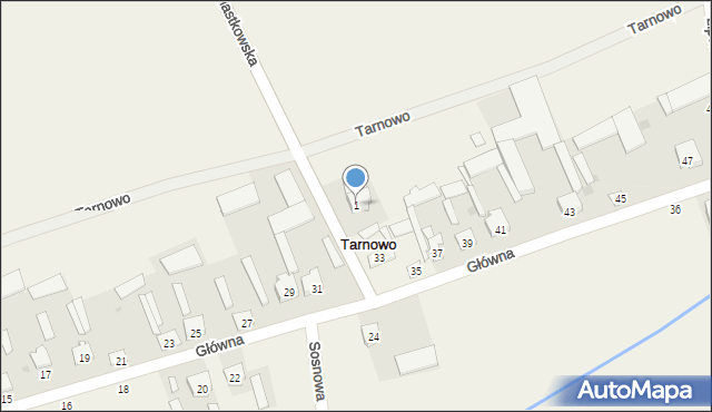 Tarnowo, Miastkowska, 1, mapa Tarnowo