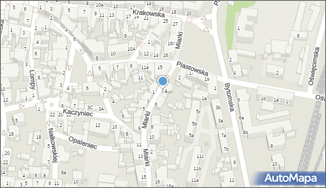 Tarnowskie Góry, Miarki Karola, 4A, mapa Tarnowskie Góry