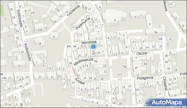 Tczew, Mickiewicza Adama, 10, mapa Tczew