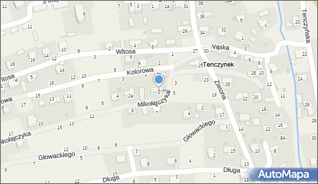 Tenczynek, Mikołajczyka Stanisława, 2, mapa Tenczynek