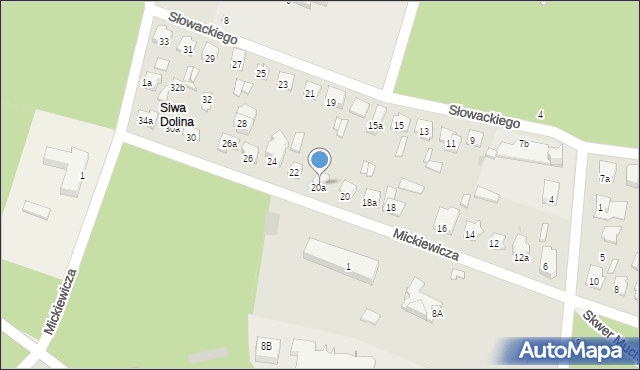 Tomaszów Lubelski, Mickiewicza Adama, 22a, mapa Tomaszów Lubelski
