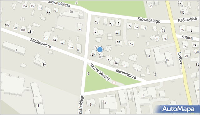 Tomaszów Lubelski, Mickiewicza Adama, 8, mapa Tomaszów Lubelski