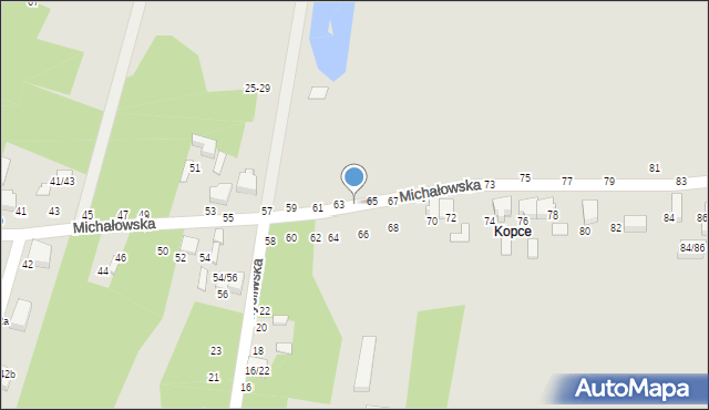 Tomaszów Mazowiecki, Michałowska, 63a, mapa Tomaszów Mazowiecki