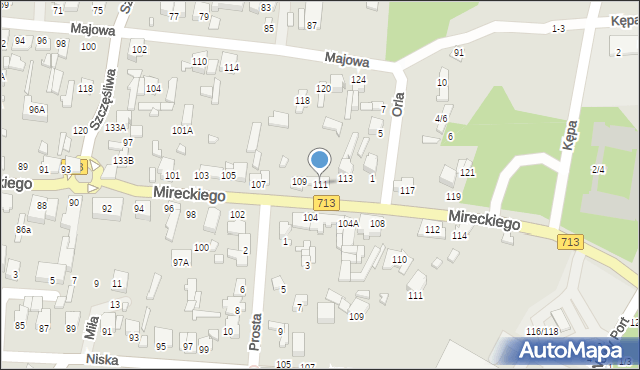 Tomaszów Mazowiecki, Mireckiego, 111, mapa Tomaszów Mazowiecki