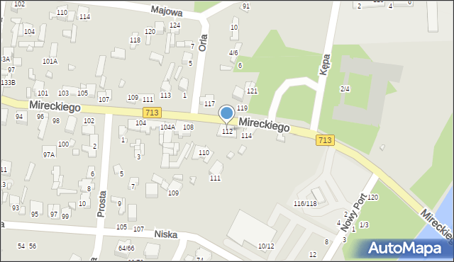 Tomaszów Mazowiecki, Mireckiego, 112, mapa Tomaszów Mazowiecki