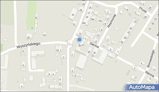 Trzemeszno, Mickiewicza Adama, 33, mapa Trzemeszno