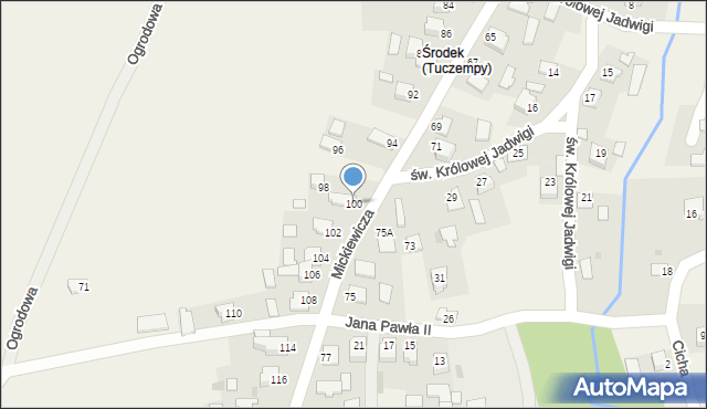 Tuczempy, Mickiewicza Adama, 100, mapa Tuczempy