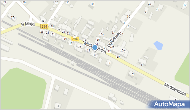 Tuplice, Mickiewicza Adama, 11, mapa Tuplice