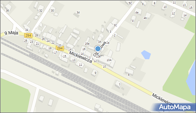 Tuplice, Mickiewicza Adama, 12a, mapa Tuplice