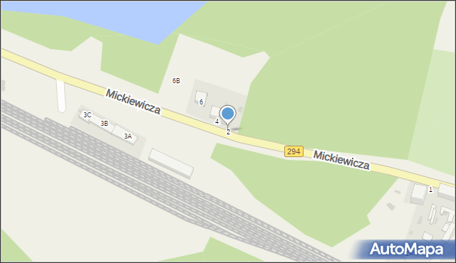 Tuplice, Mickiewicza Adama, 2, mapa Tuplice