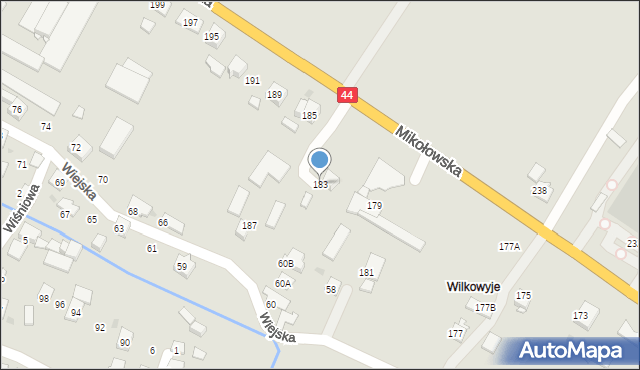 Tychy, Mikołowska, 183, mapa Tychów