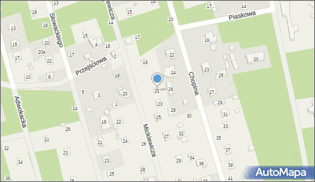 Ustronie, Mickiewicza Adama, 21, mapa Ustronie