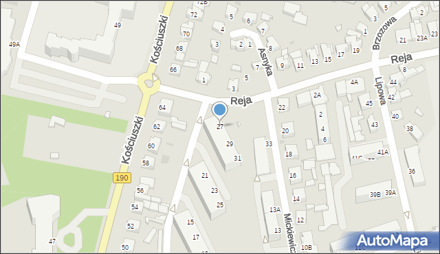 Wągrowiec, Mickiewicza Adama, 27, mapa Wągrowiec