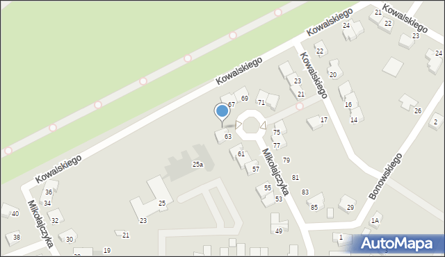 Wągrowiec, Mikołajczyka Stanisława, 65, mapa Wągrowiec