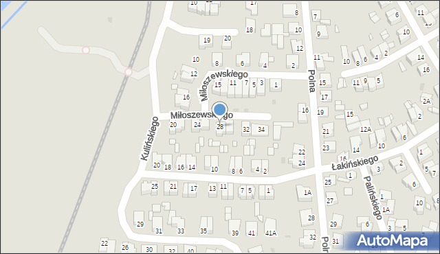 Wągrowiec, Miłoszewskiego Mieczysława, 28, mapa Wągrowiec