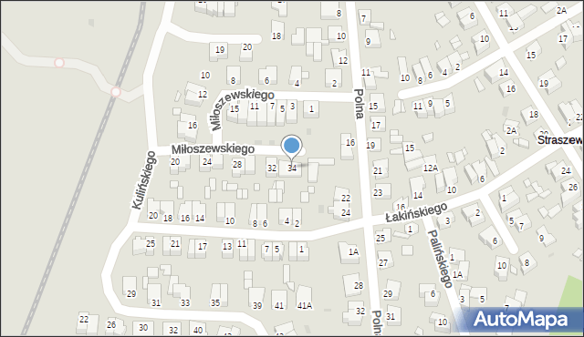 Wągrowiec, Miłoszewskiego Mieczysława, 34, mapa Wągrowiec