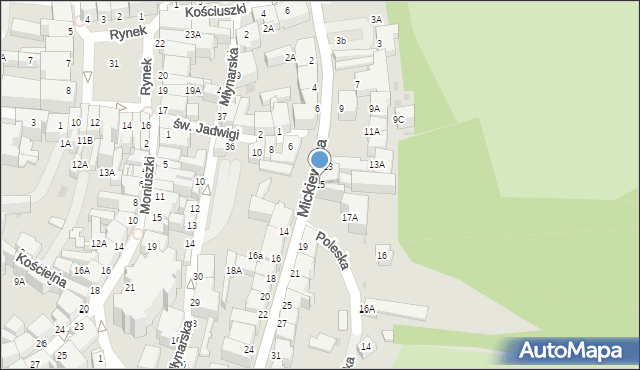 Wałbrzych, Mickiewicza Adama, 15, mapa Wałbrzycha