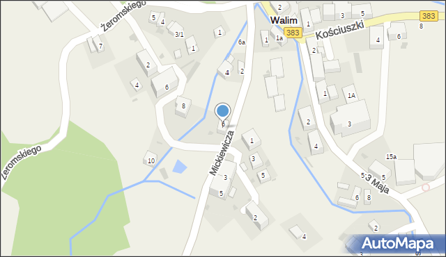 Walim, Mickiewicza Adama, 6/1, mapa Walim