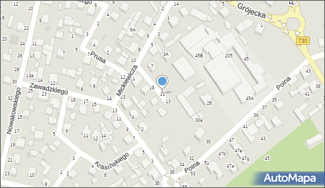 Warka, Mickiewicza Adama, 11, mapa Warka