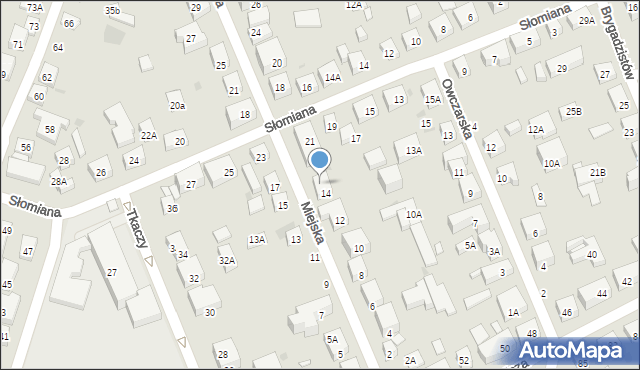 Warszawa, Miejska, 14A, mapa Warszawy