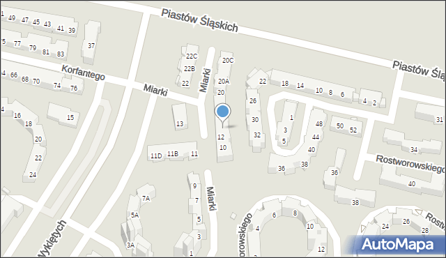 Warszawa, Miarki Karola, 14, mapa Warszawy